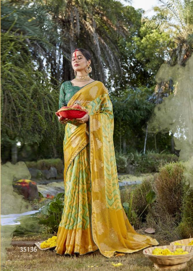 Suraj Ki Lalima By Vallabhi Designer Brasso Sarees Wholesale Shop In Surat